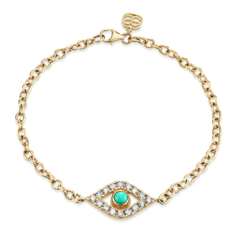 Gold & Diamond Extra Large Eye Bracelet