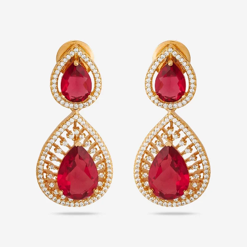 women ear thread earrings -Zircon Earring 165565