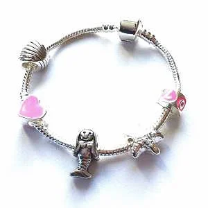 Children's 'Mythical Mermaid' Silver Plated Charm Bead Bracelet