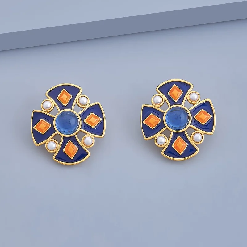 women gemstone stud earrings -Trendy Earring 168485