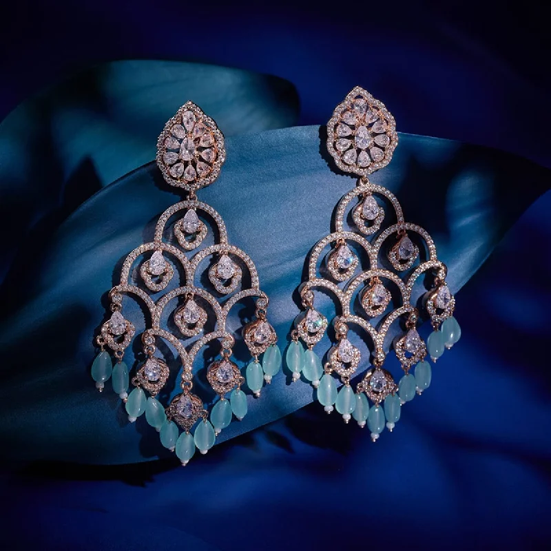 women handmade earrings -Zircon Earring 164007