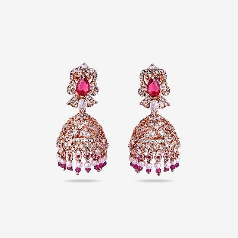 women crystal chandelier earrings -Zircon Earring 163876