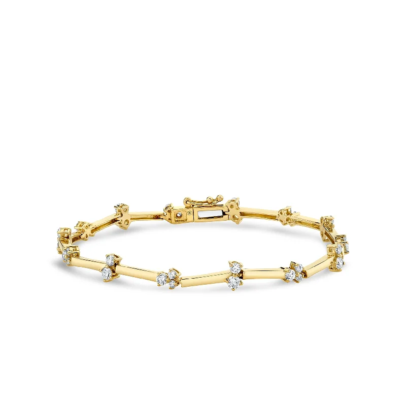 Gold & Diamond Cocktail Bar Eternity Bracelet