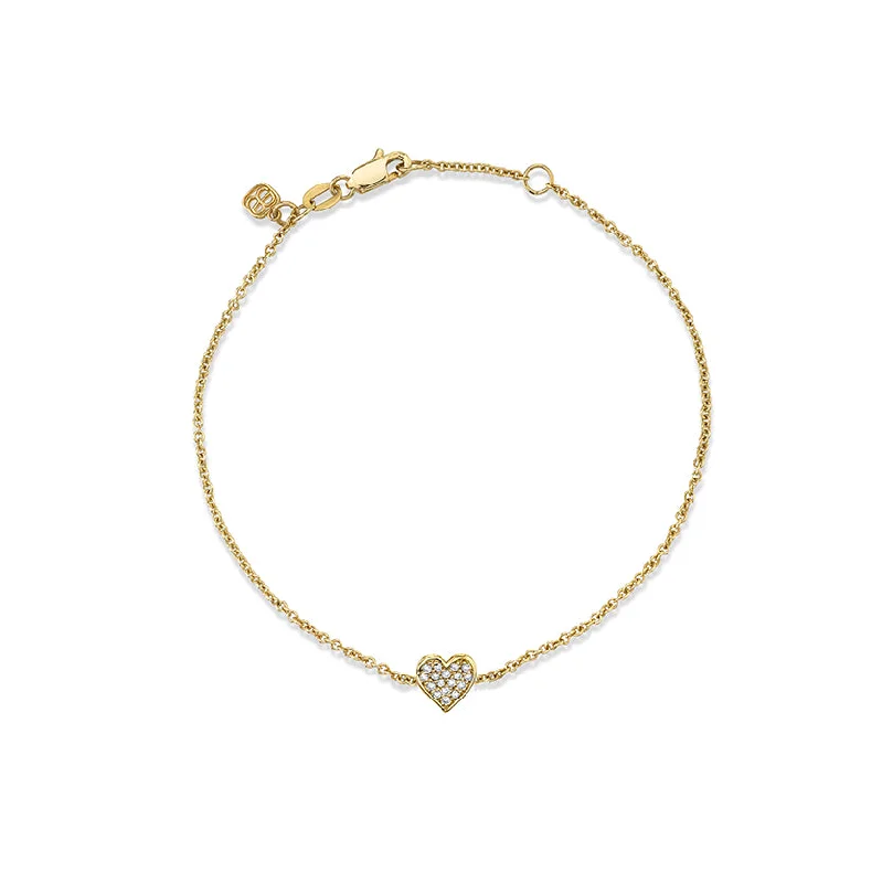 Gold & Diamond Baby Heart Bracelet