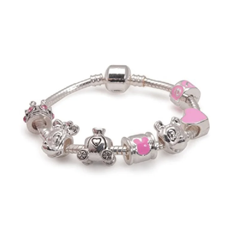 Fairytale Dreams Silver Plated Charm Bracelet For Girls