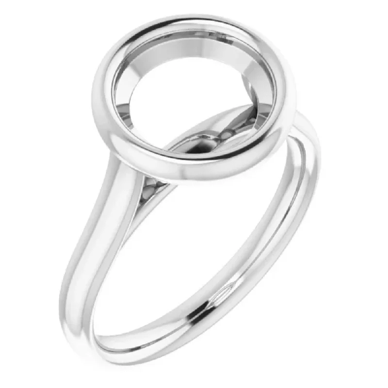 titanium engagement rings -Charlotte Solitaire Bezel Ring Setting