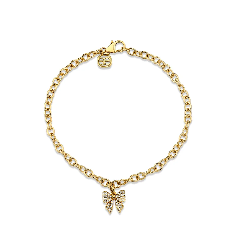 Gold & Diamond Bow Bracelet