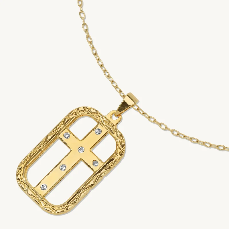 women custom necklaces -Raffaella Cross Pendant Necklace