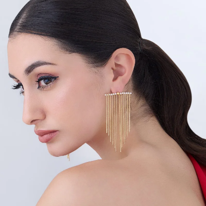 women minimalist gold earrings -Trendy Earring 166253