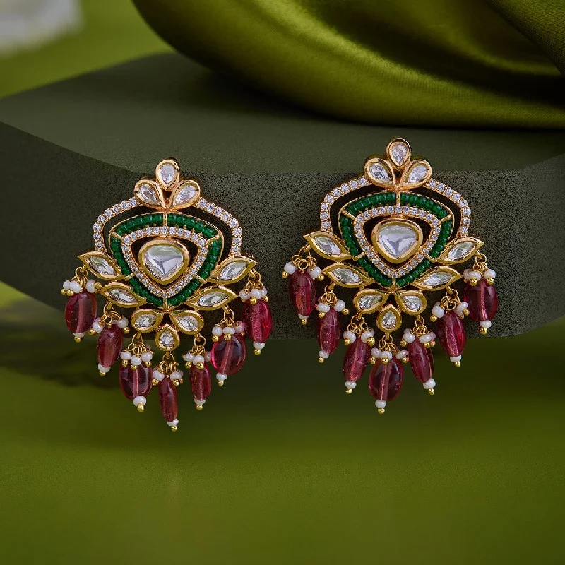 women oversized earrings -Kundan Earring 164019