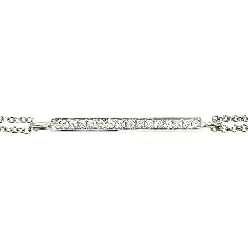 Minimal Diamond Bar Bracelet