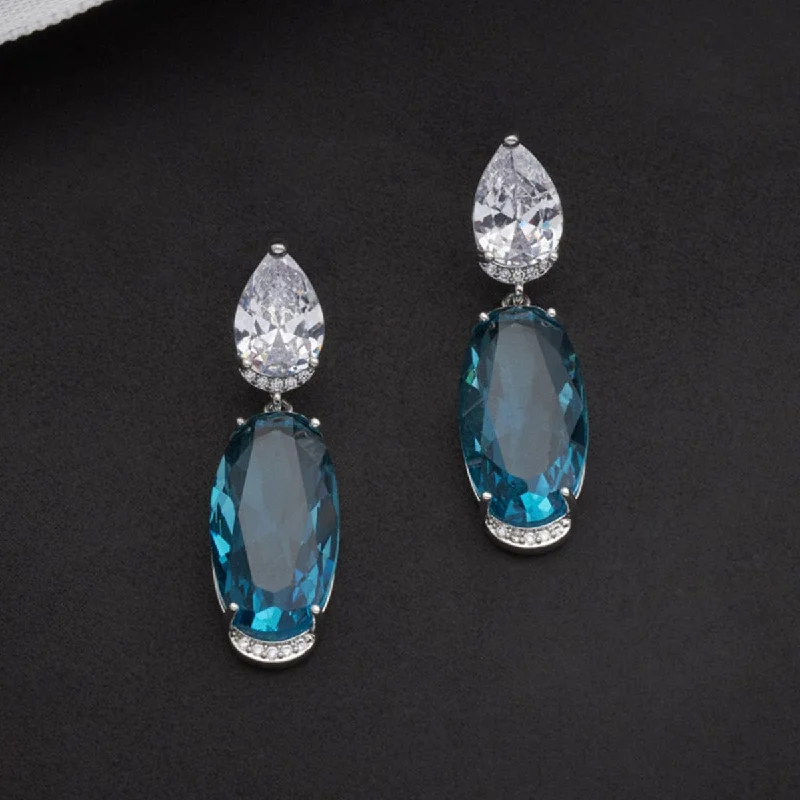 women diamond stud earrings -Zircon Earring 169012