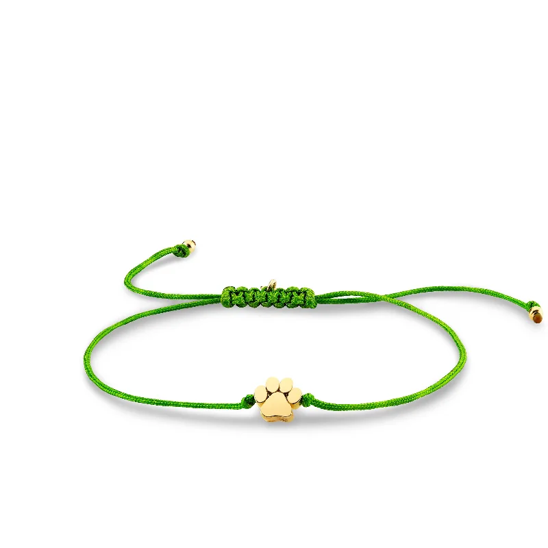 Pure Gold Paw Cord Bracelet