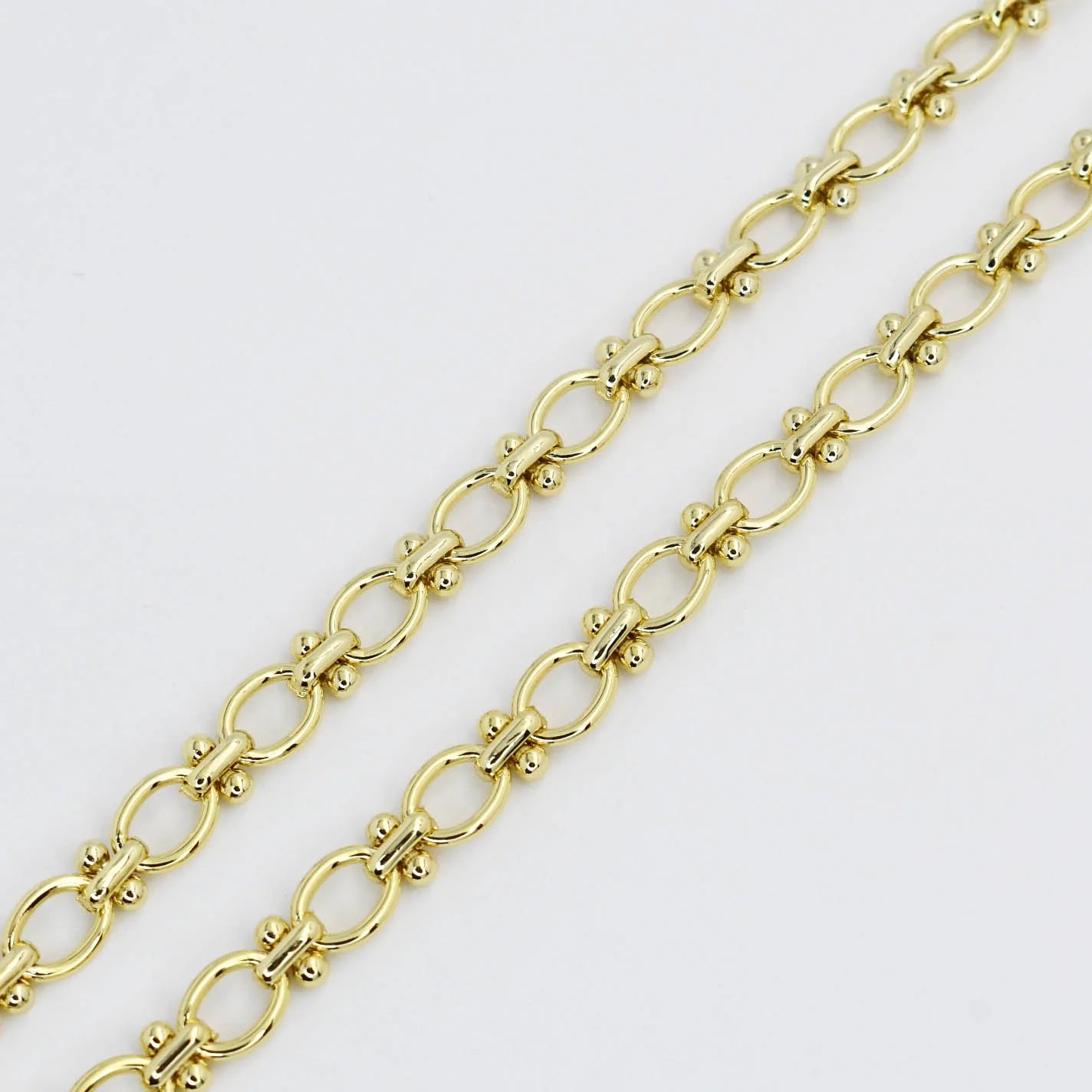 women star-shaped necklaces -Fancy Link Gold Necklace