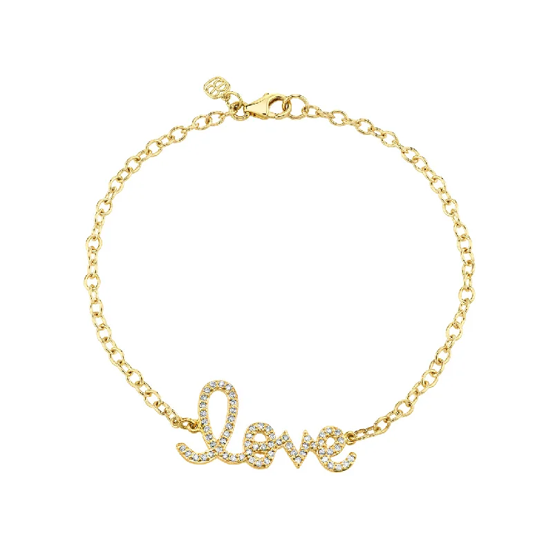 Gold & Diamond Medium Love Bracelet