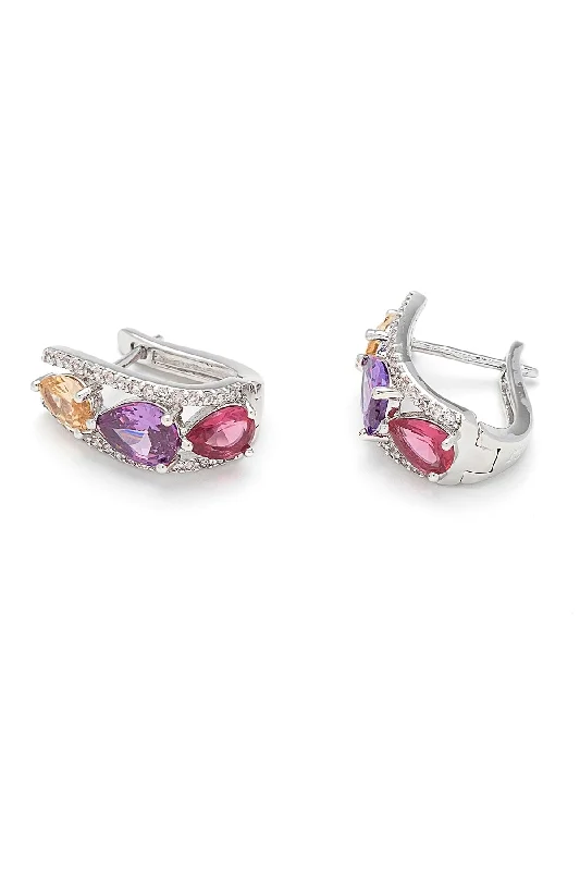 women double stud earrings -Ailani Amethyst Earrings