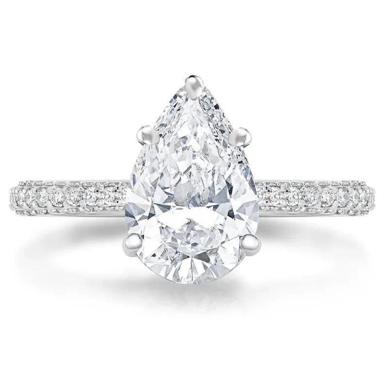 simple platinum engagement rings -Exquisite 5.0 Ctw Diamond Engagement Ring