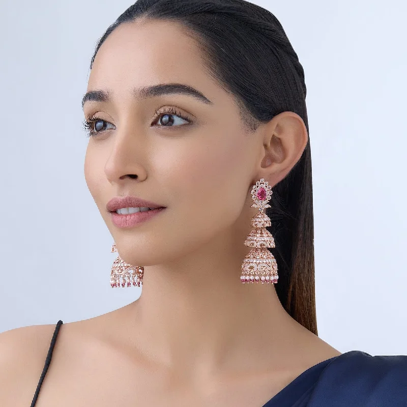 women gemstone drop earrings -Zircon Earring 163920