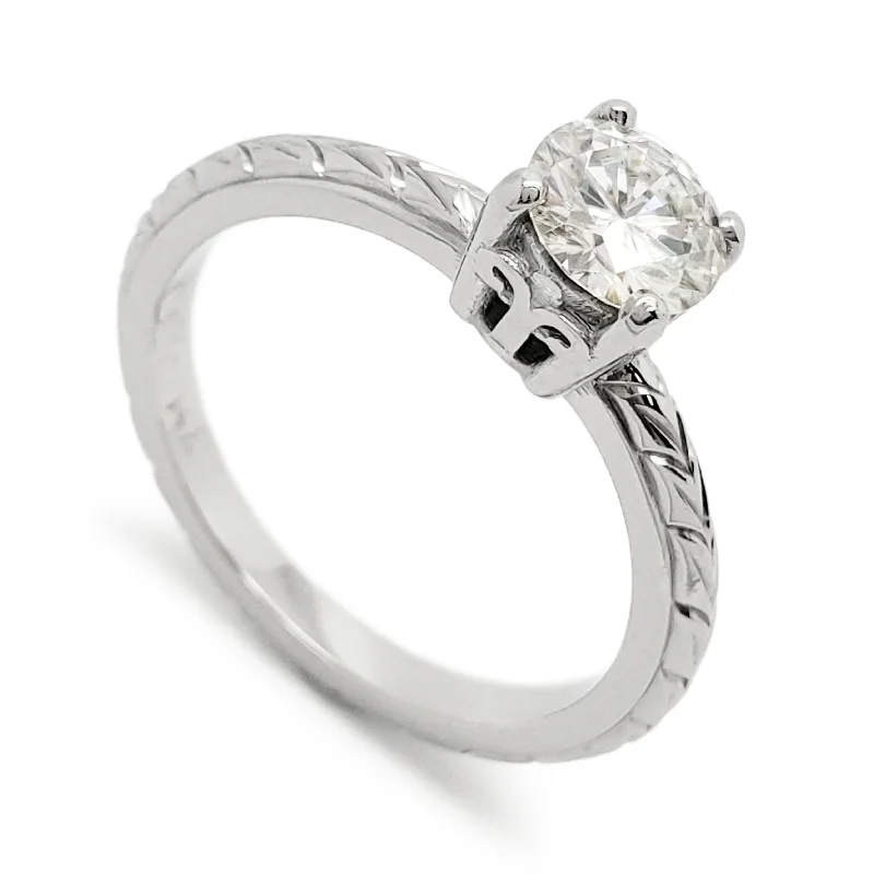 round brilliant cut engagement rings -Myra