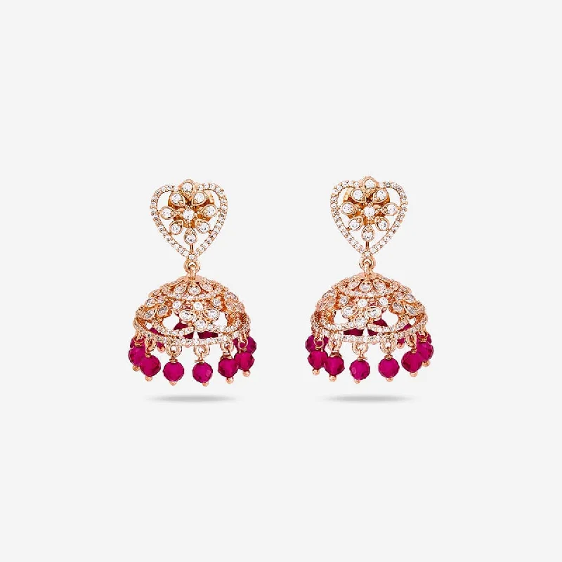 women long drop earrings -Zircon Earring 163904