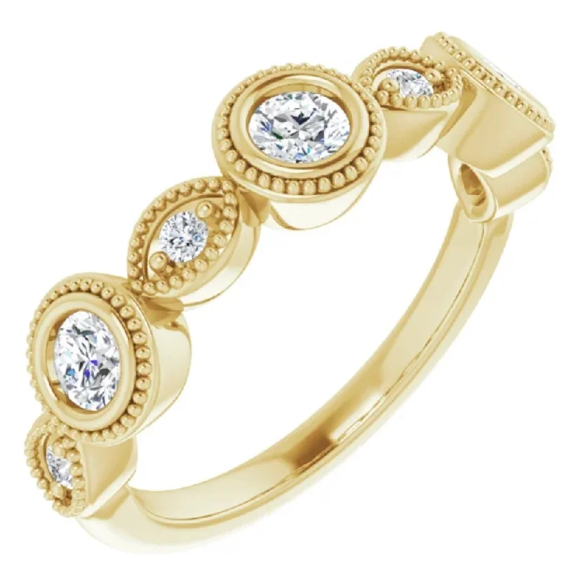 budget-friendly engagement rings -3/4Ct Diamond Wedding Ring Anniversary Band in White or Yellow Gold