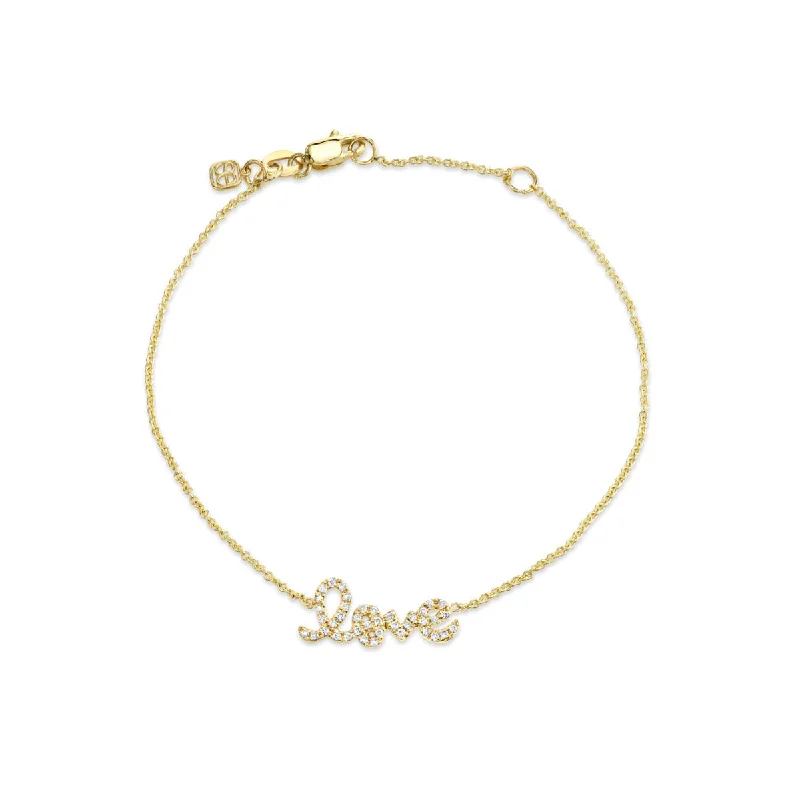 Gold & Pavé Diamond Love Bracelet