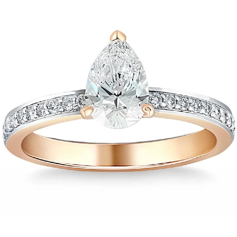 women engagement rings -1 1/5Ct Oval Diamond Engagement Lab Grown in White, Yellow, or Rose Gold