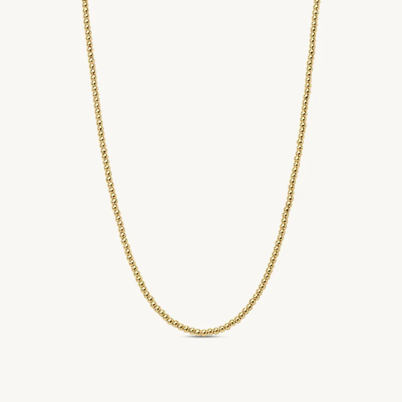 women chic gold necklaces -Madelyn Beaded Chain Necklace