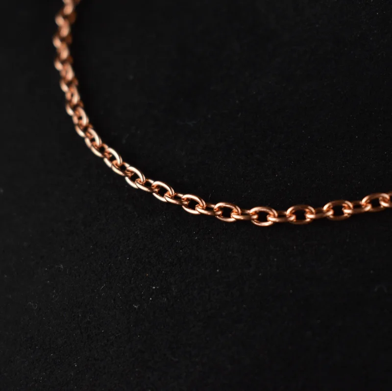 women rose gold necklaces -Pure Copper Chain Necklace and Wrap Bracelet | Limited Edition