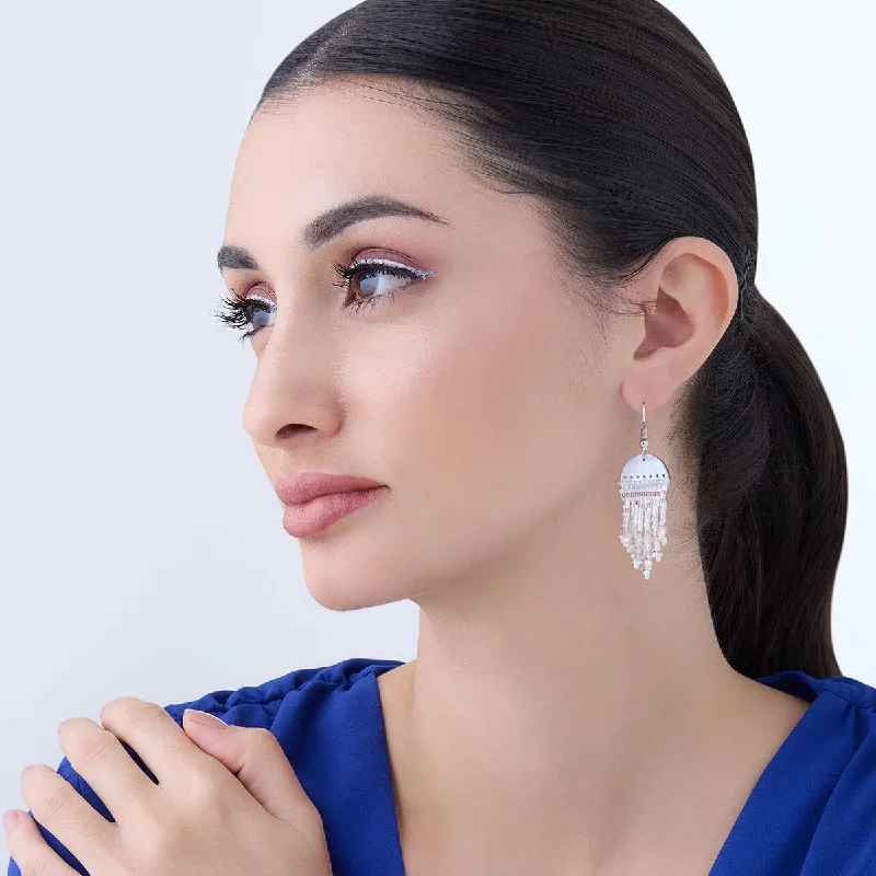 women sparkling drop earrings -Trendy Earring 166876