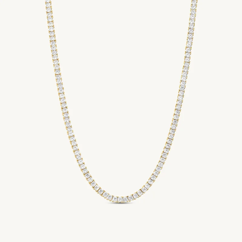 women pearl drop necklaces -Tiziana Tennis Necklace