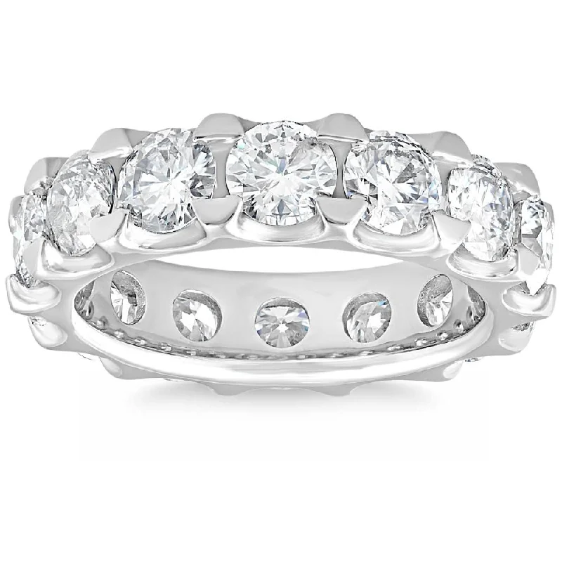 romantic engagement rings -5 Ct Lab Grown Diamond Eternity Ring in 14k White, Yellow, or Rose Gold