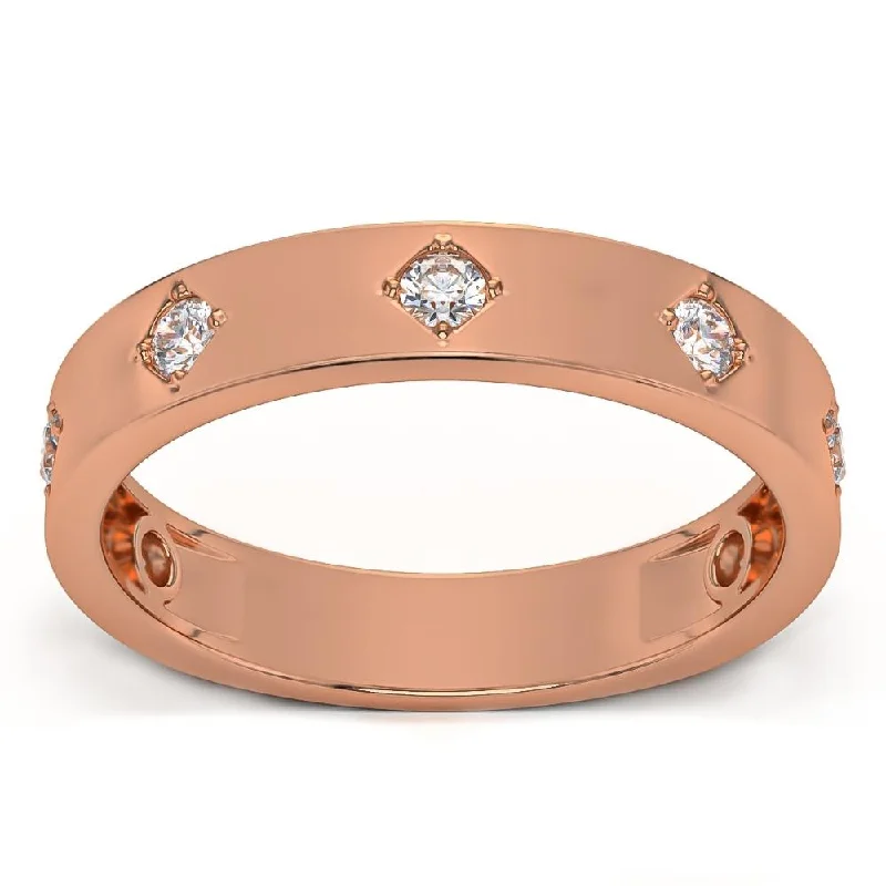 classic engagement rings -1/4Ct Diamond Wedding Ring Anniversary Band in White, Yellow, or Rose Gold