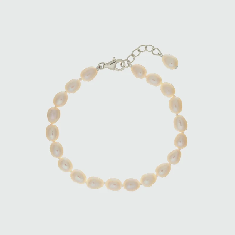 Gloucester White Freshwater Pearl & Sterling Silver Bracelet