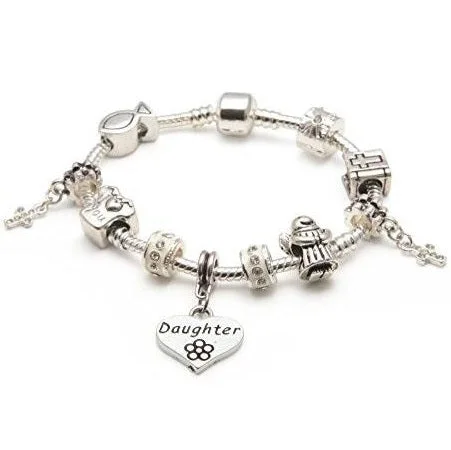 Girls Teen First Holy Communion/Christening Charm Bracelet for Daughter