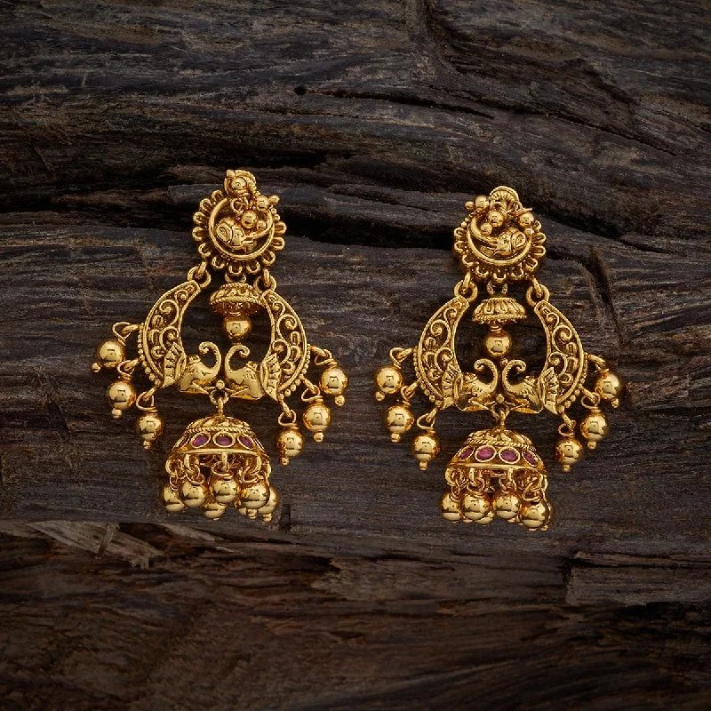 women stud earrings -Silver Temple Earring 163699