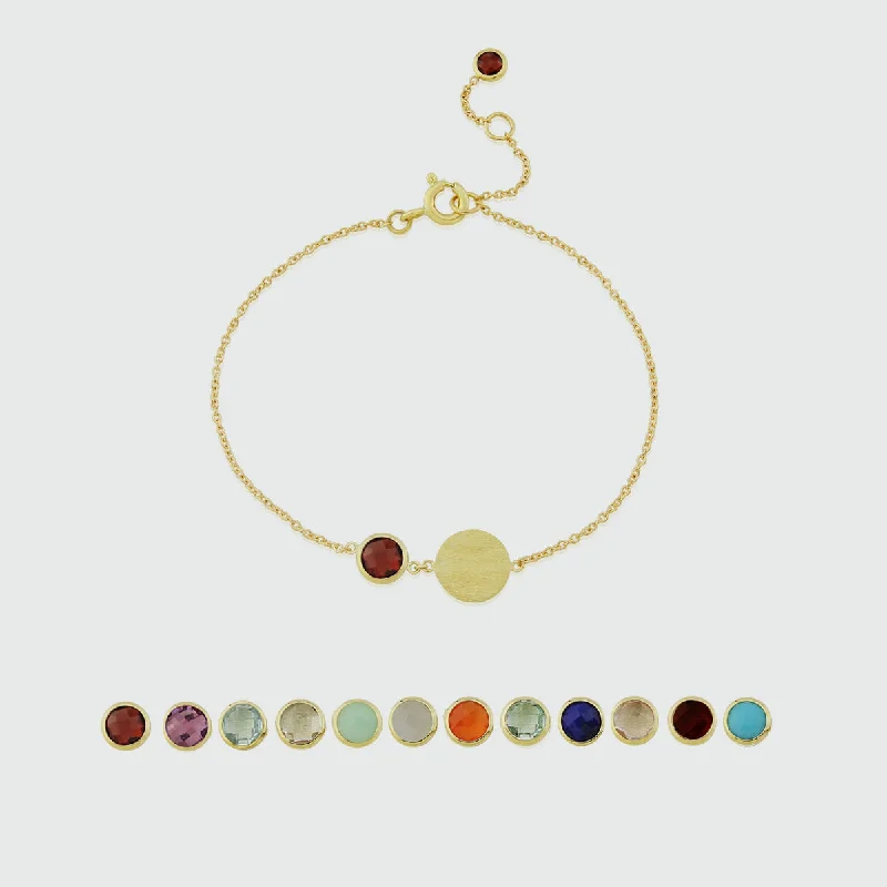 Bali 9ct Gold Birthstone Bracelet