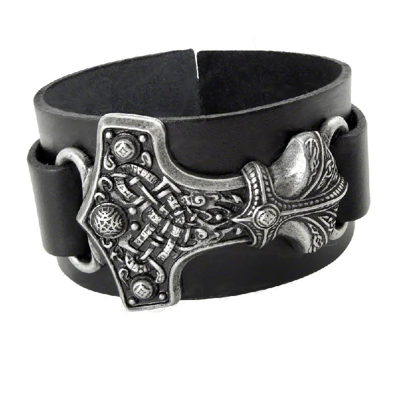 Thunderhammer Viking Mjolnir Hammer Bracelet by Alchemy Gothic