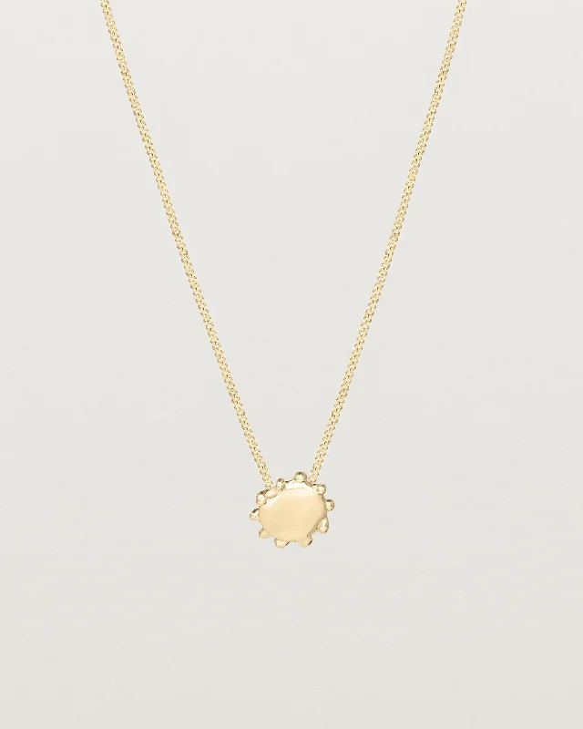 women 18k gold necklaces -Petite Dotted Mana Necklace