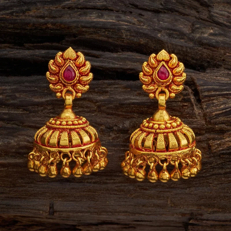 women gemstone earrings -Silver Temple Earring 166145