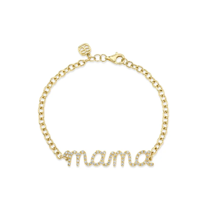 Gold & Diamond Mama Bracelet