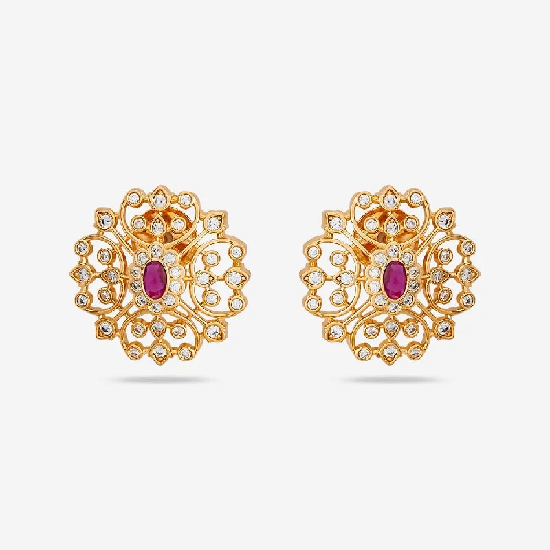 women personalized stud earrings -Zircon Earring 167619