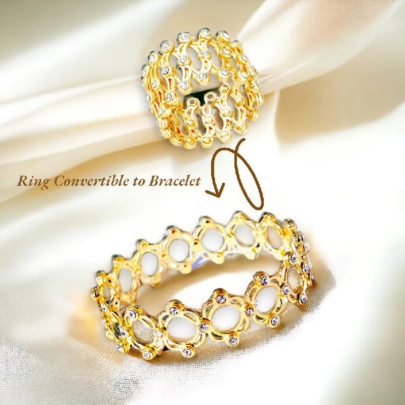 Gold Plated Bracelet Or Ring For Women & Girls