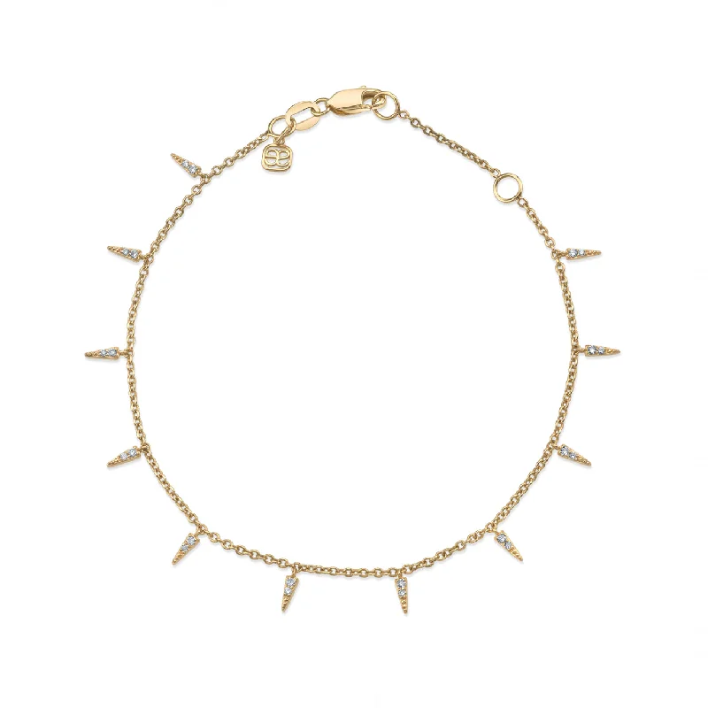 Gold & Diamond Multi Fringe Bracelet