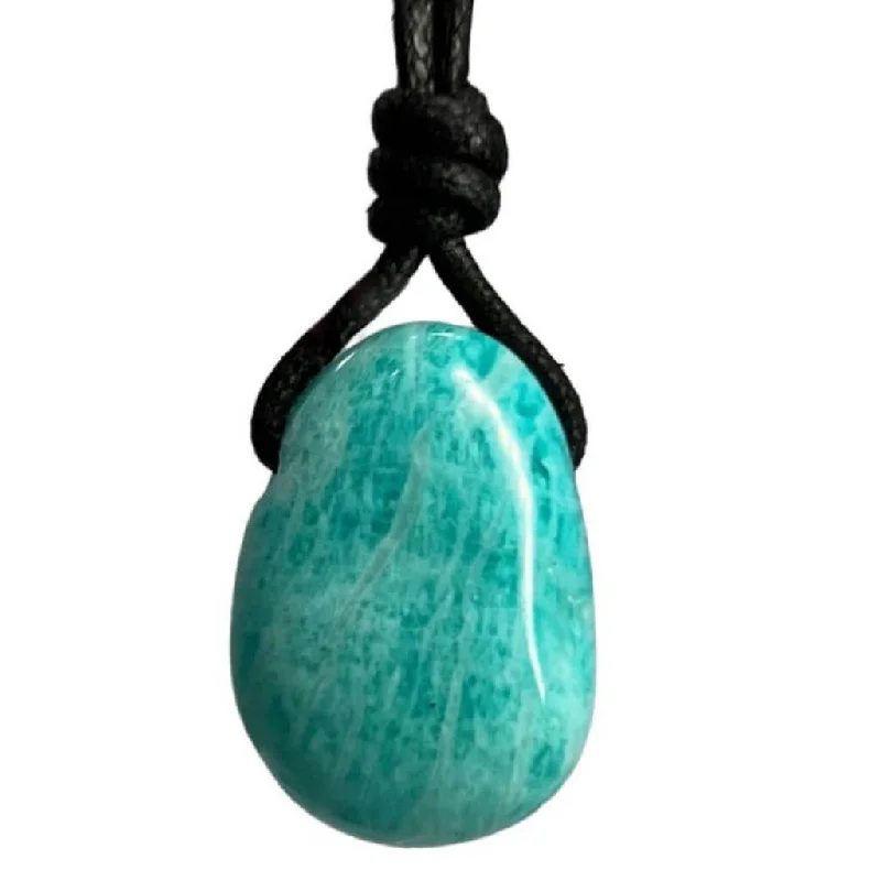 women pendant choker necklaces -Amazonite Boho Necklace