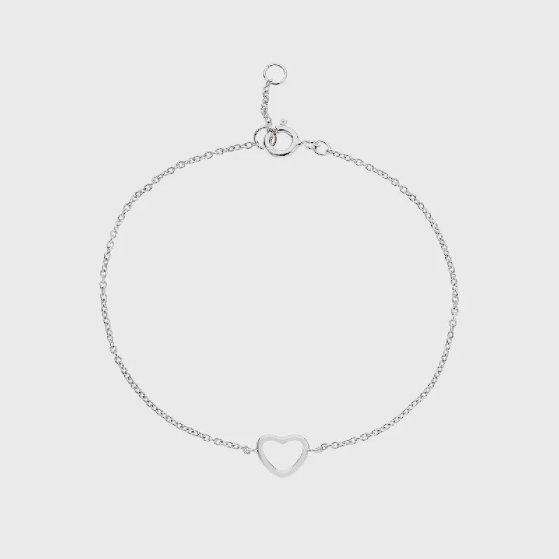 Verona Silver Love Heart Bracelet