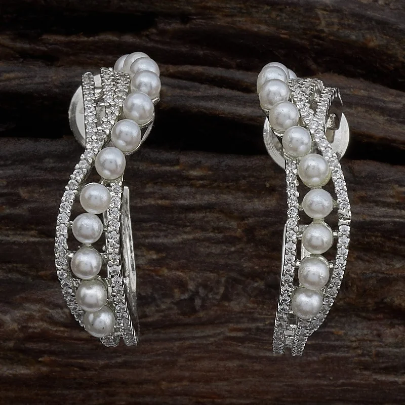 women pearl drop earrings -Zircon Earring 169435