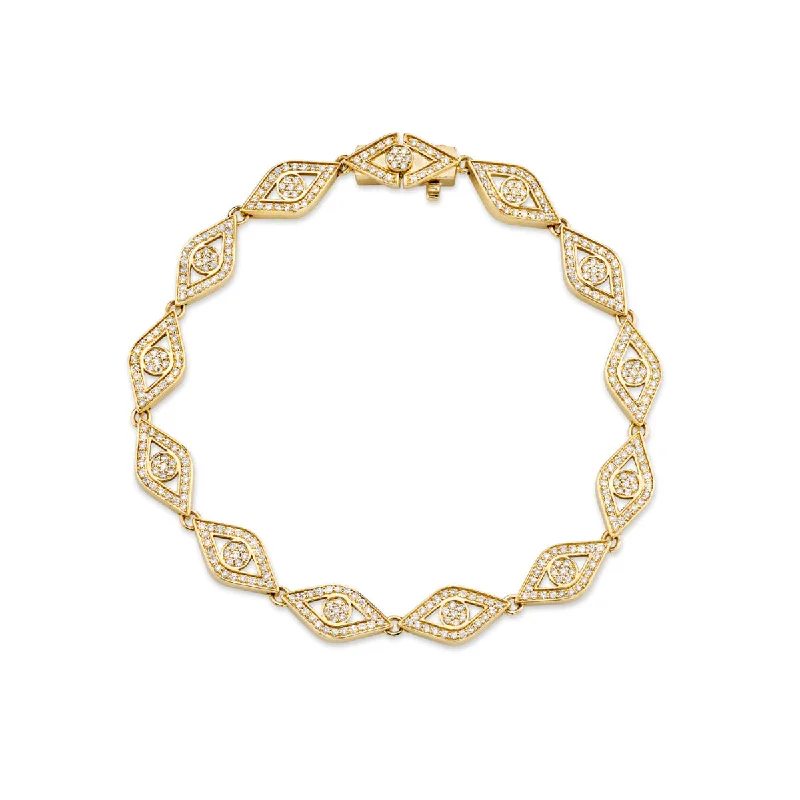 Gold & Diamond Eye Bracelet