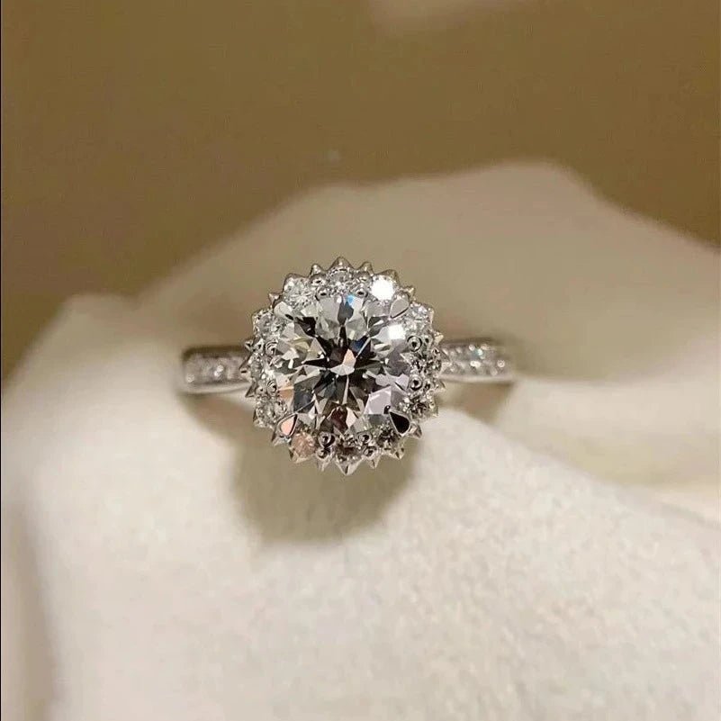 luxury diamond engagement rings -1.0 Ct Diamond Snowflake Engagement Ring