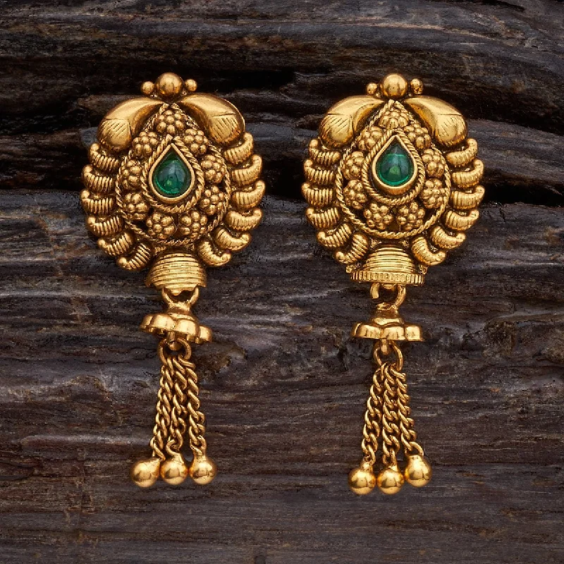 women gemstone earrings -Silver Temple Earring 168239